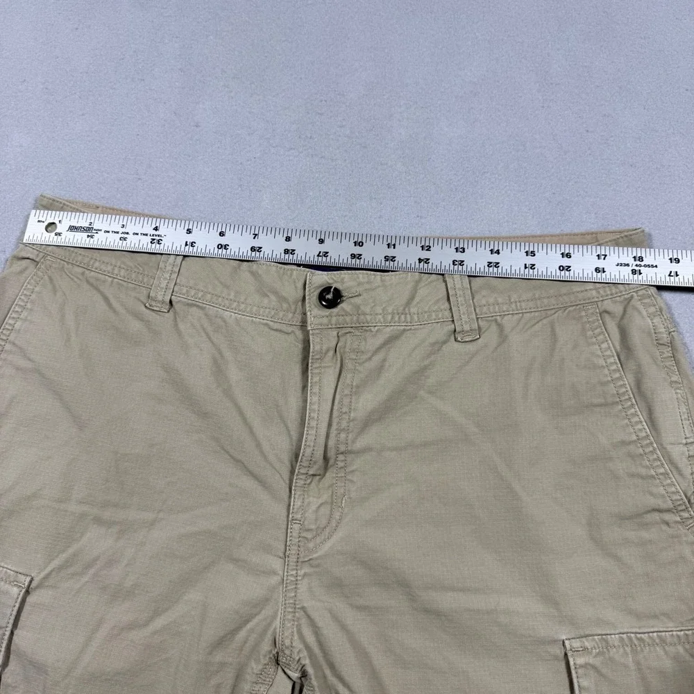 The North Face Men Khaki Tan Ripstop Cargo Shorts Size 36 Regular Outdoor Casual